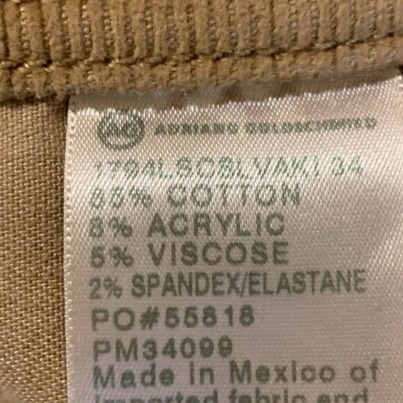 Adriano Goldschmied Men's Everett Slim Straight Cotton Corduroy Size 38x25 - Picture 9 of 14